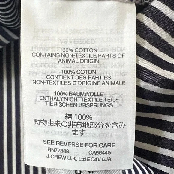 J. Crew Women’s Striped Off the Shoulder Blouse in Blue White Size 4 - Picture 8 of 9